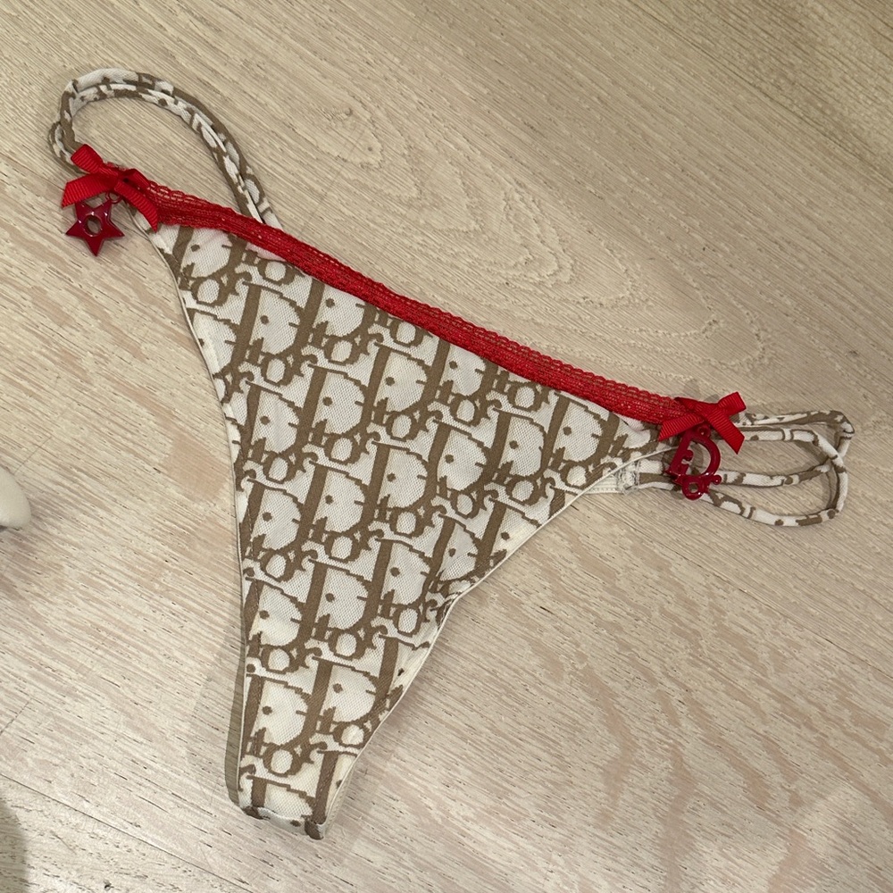 Christian Dior hardcore vintage Lingerie set 32b small thong Rare! - Picture 6 of 9